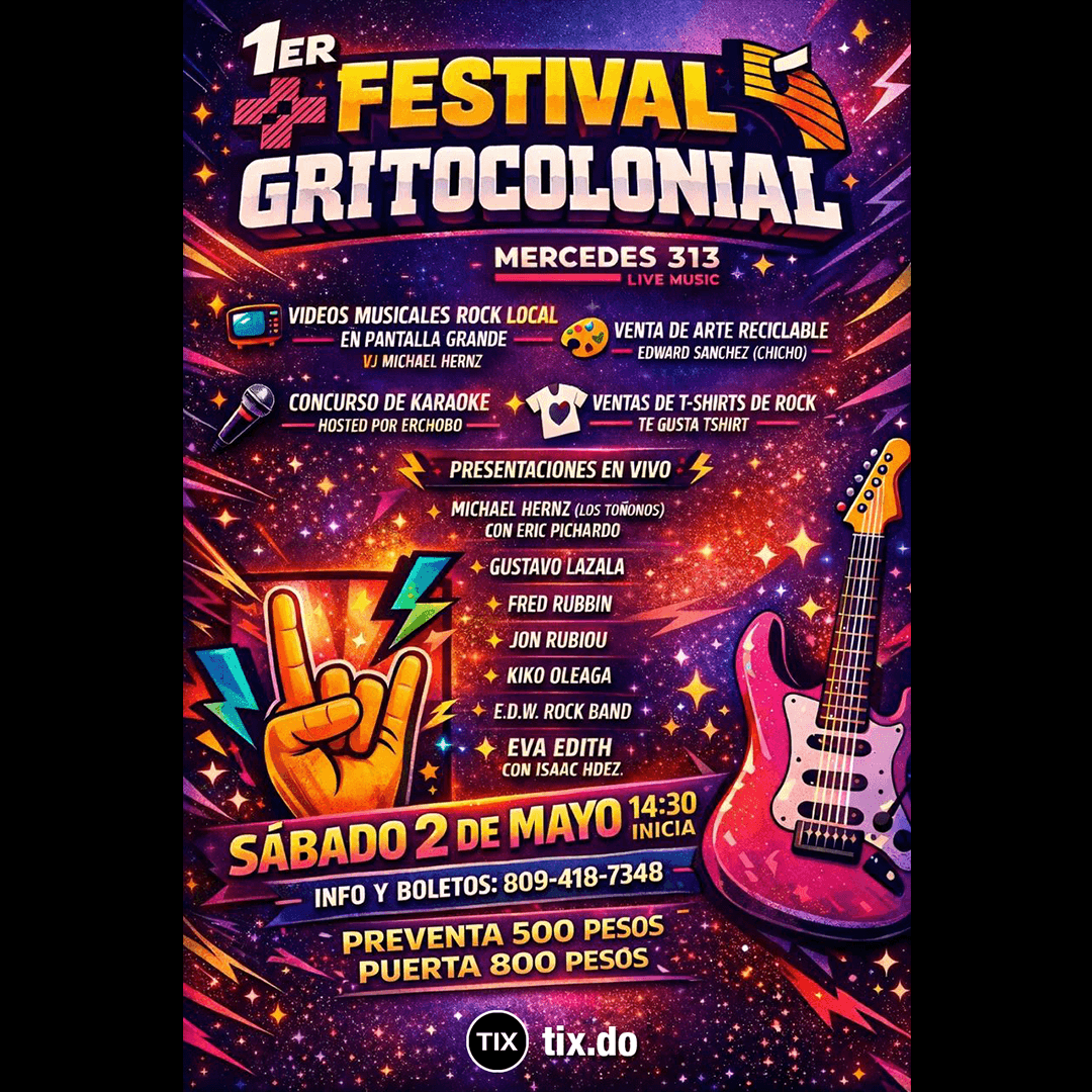 Este sabado 2 de Mayo ven a disfrutar de un d
ía de amusica y arte, con exiviciones y venta de arte reciclable y tshirts, concurso de karaoke y musica en vivo por artistas locales que tienen a
os manteniendo vivo el ambiente local nacionalmente.